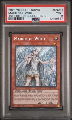 2025 YU-GI-OH! SDWD-STRUCTURE DECK 1ST EDITION SECRET RARE MAIDEN OF WHITE PSA 9-image