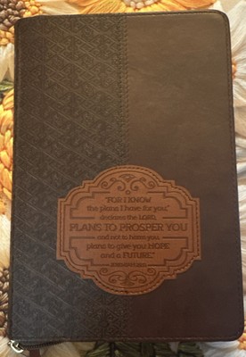 Christian Leather Bound Journal/Faith/Daily Scripture-336 Lined Pgs-image