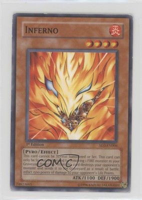 Inferno 1st Ed. YuGiOh Blaze of Destruction Structure Deck #SD3-EN006 2005 0yj1-image