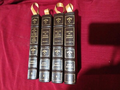 EP20 Easton Press LIFE OF SAMUEL JOHNSON Boswell 4 VOLS Journal Tour Hebrides-image