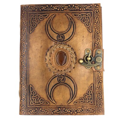 Vintage leather Bound Journal Antique Paper Notebook Diary/Sketchbook S26-image