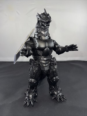2002 BANDAI 9” BLACK MECHAGODZILLA 2003 TAG LINK SCIENCE EXCLUSIVE GODZILLA-image
