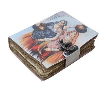 Indian Leather Journal Diary with Metal Closure | 200 Pages |-image