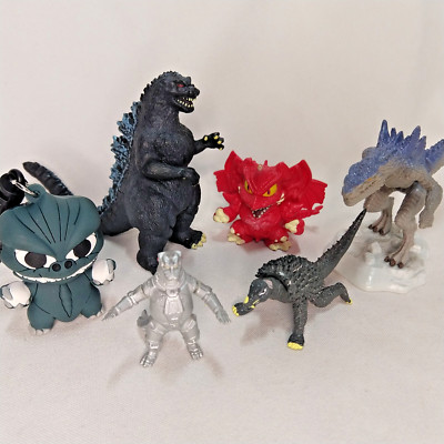 GODZILLA lot 1994 Trendmasters Figure blue 2013 Chibi S.4 Bag Clip 1998 Anguirus-image