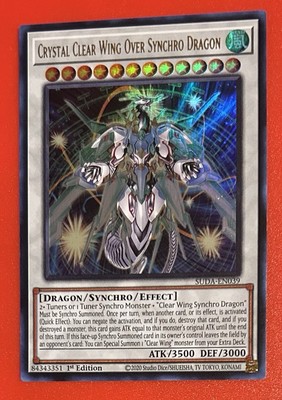 Crystal Clear Wing Over Synchro Dragon SUDA-EN039 Supreme Darkness 1st Edition-image