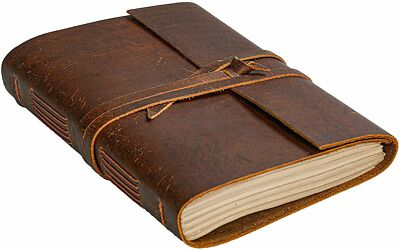 Vintage Leather Bound Journals Handmade Blank Diary Writing Journal-image