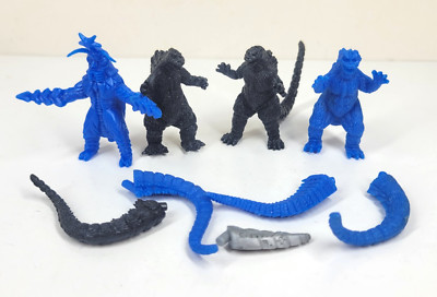 Godzilla Small Figure Blue & Black Megalon Set Over 1