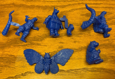 Bandai Godzilla Gashapon figures lot of 5 in blue color (1-1.5
