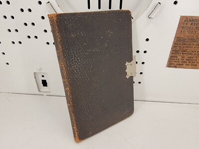 Leatherbound & Gilded Personal Record Diary Dated 1925 with Bookkeeping in Back.-image