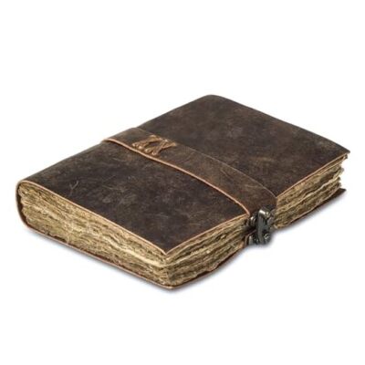  Vintage Leather Journal Handmade Buffalo Deckle Edge Paper – Leather Bound -image