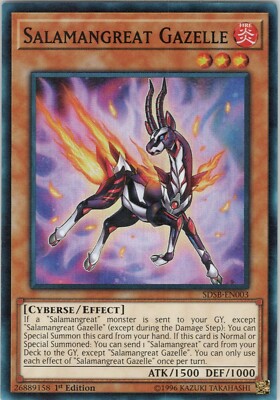 Salamangreat Gazelle NM 1st SDSB Structure Deck: Soulburner Yugioh-image