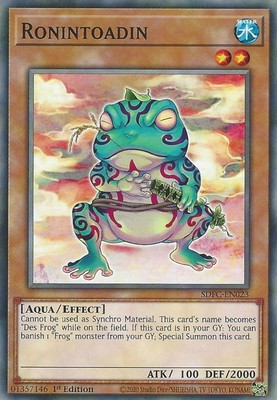 1x Ronintoadin - SDFC-EN023 - Common - 1st Edition NM YuGiOh!  Structure Deck: F-image