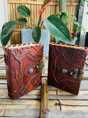 Goat Handmade Leather Journal beautiful Eye Journal 2025 Deal-image