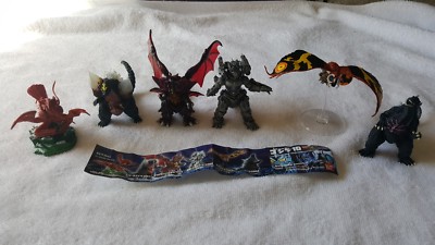 Bandai 2003 Capsule Toys Godzilla HG 10 - Complete set of 6, New In Sealed-image
