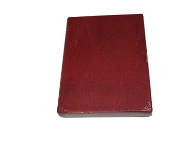 Lighthouse Red Vario F Padded Leatherette 3 Ring Binder Album with Slipcase-image
