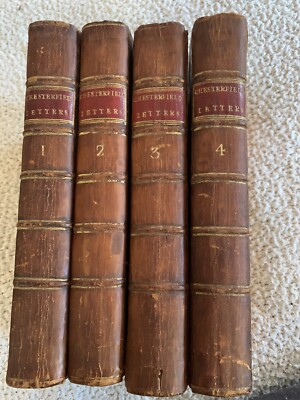 Rare 1774 2d Ed. 4 Vols. Letters by Earl of Chesterfield to his Son -image