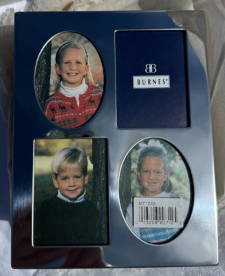 Burnes 4x6 Mini Max Photo Album Silver w/4 Photos slots on front cover-image