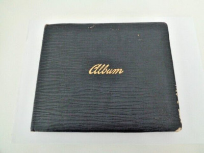 Leather bound album Edwardian WW1 Era c1910s with poems & Military pictures Used-image