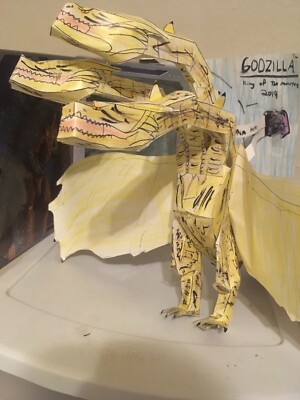 Godzilla King Of The Monsters 2019 King Ghidorah 12 Inch Action Figure Homemade-image