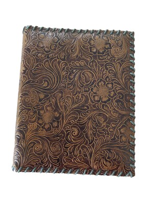 Tooled Leather 52 Page Photo Album For 4x6 Inch Photos-image