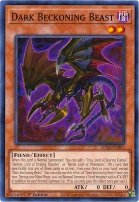 Dark Beckoning Beast - SDSA-EN003 - Common - 1st Edition - Near Mint-image