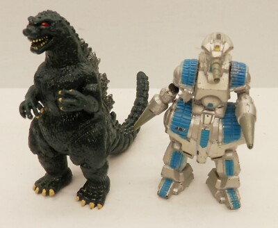 Vintage Godzilla and Moguera Action Figures Plastic 4