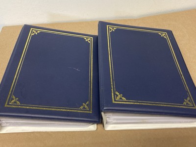Vintage Small Blue Photo Album 5x7–2 Pack,Each 50 Clear Pages Hold 100 Pictures.-image