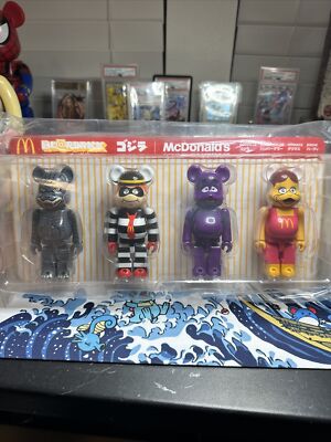 Medicom McDonald's Godzilla BE@RBRICK Bearbrick 150% Collaboration Figure Set US-image