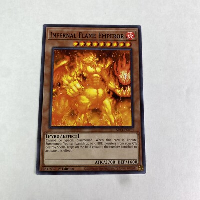 yugioh Infernal Flame Emperor SR14-EN013 Fire Kings Structure Deck 1st Edition-image