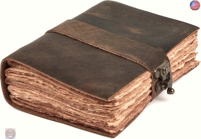 LEATHER VILLAGE Leather Bound Vintage Journal for Women & Men - Book of-image