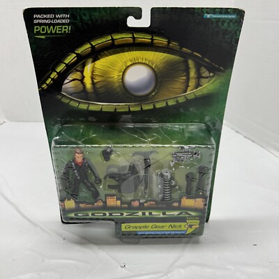 1998 Godzilla  Action Figure Grapple Gear Nick. NEW.  B9-image