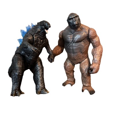 TOHO Playmates 2020 6” Godzilla Action Figure With Battle wound Kong Lot -image