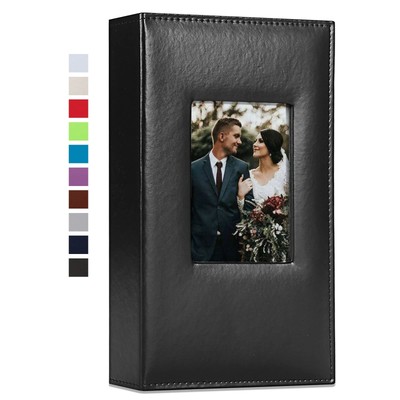 Photo Album 4x6 300 Photos Leather Cover Extra Large Capacity Picture Book-image