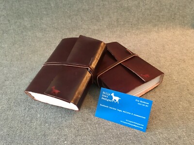 Leather Bound Book A6 Size Notebook JA6 Journal Scrap Book Art Gift-image