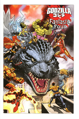 Godzilla vs. Fantastic Four #1 - Leinil Francis Yu Wraparound Variant🟩🟩NM-image