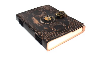 Leather Bound Journal Antique Blank Paper Notebook, Diary, Sketchbook S04-image