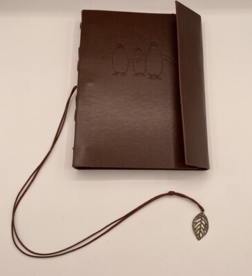 Unbranded Leather Bound Embossed Penguin Family Photo Album-image