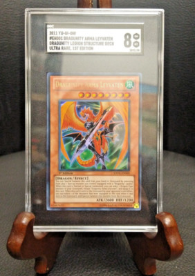 2011 Yu Gi Oh! Dragunity Arma Leyvaten Ultra Rare 1st Ed. SGC 8 NM MT-image