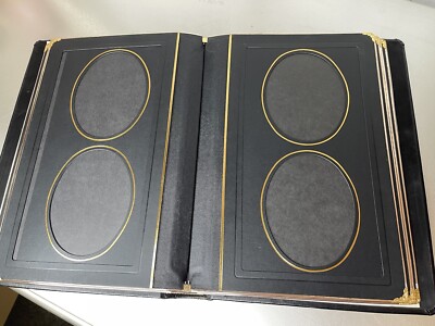 Black & Gold Futura Folio Frame Large Photo Display Portfolio Album 12in X 8.5in-image