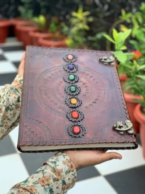 USA New Journal Handmade Leather Writing Diary Notebook Bound 13