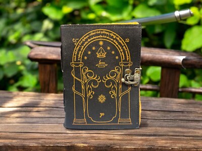 Tolkien Leather Journal Handmade Notebook Bound Journal Notebook-image