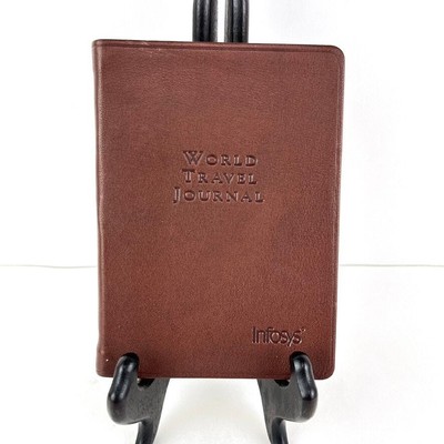 Graphic Image Leather Bound World Travel Journal with Gold Page Edges-image