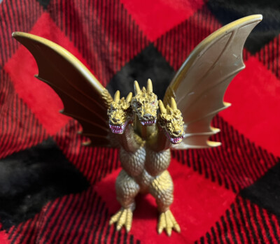 KING Ghidorah 3 Heads Gold Dragon 8” Action Figure Toho Godzilla-image