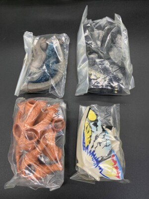 Bandai Mothra Kaiju Legend Tristar Zilla Godzilla mini figure Lot 4 Complete-image