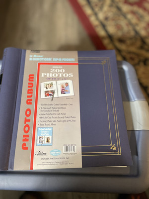 Pioneer Bi Directional Photo Album Blue Holds 200 Photos 4x6 NEW-image