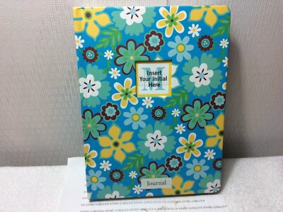 HALLMARK JOURNAL New with Tags 160 Lined Pages HARD cover Blue Flowers #HWJ6831-image