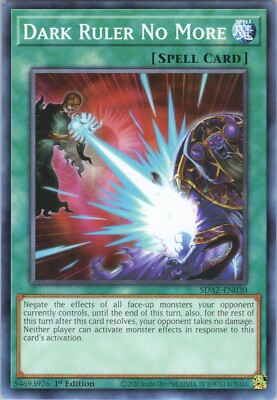 Dark Ruler No More NM 1st SDAZ Structure Deck: Albaz Strike Yugioh-image
