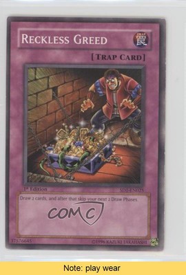 2005 Yu-Gi-Oh! Dragon's Roar Structure Deck 1st Edition Reckless Greed READ 2u3-image