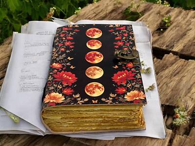 Leather bound journal rustic travel journal vintage notebook handcrafted diary-image