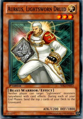 Yugioh Aurkus, Lightsworn Druid SDLI-EN013 1st Ed Structure Deck: Realm of Light-image